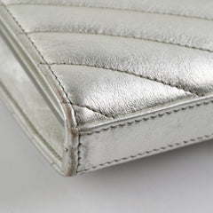 Saint Laurent Cassandre Wallet On Chain (WOC) Silver