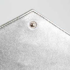 Saint Laurent Cassandre Wallet On Chain (WOC) Silver