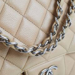 Chanel Classic Flap Jumbo Caviar Beige