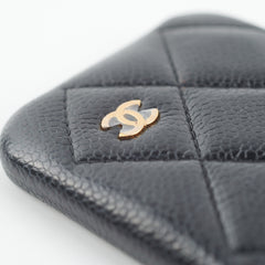 Chanel IPhone X Case Quilted Caviar Black