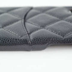 Chanel IPhone X Case Quilted Caviar Black