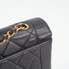 Chanel Vintage Caviar Medium Diana Flap Bag Black