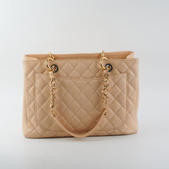 Chanel Caviar Grand Shopping Tote GST Beige