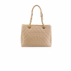 Chanel Caviar Grand Shopping Tote GST Beige