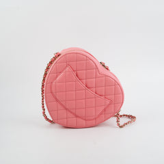 Chanel Heart Large Belt Bag Pink (Microchipped)