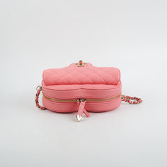 Chanel Heart Large Belt Bag Pink (Microchipped)