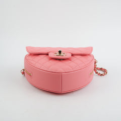 Chanel Heart Large Belt Bag Pink (Microchipped)