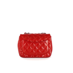 Chanel Quilted Square Mini Lambskin Red
